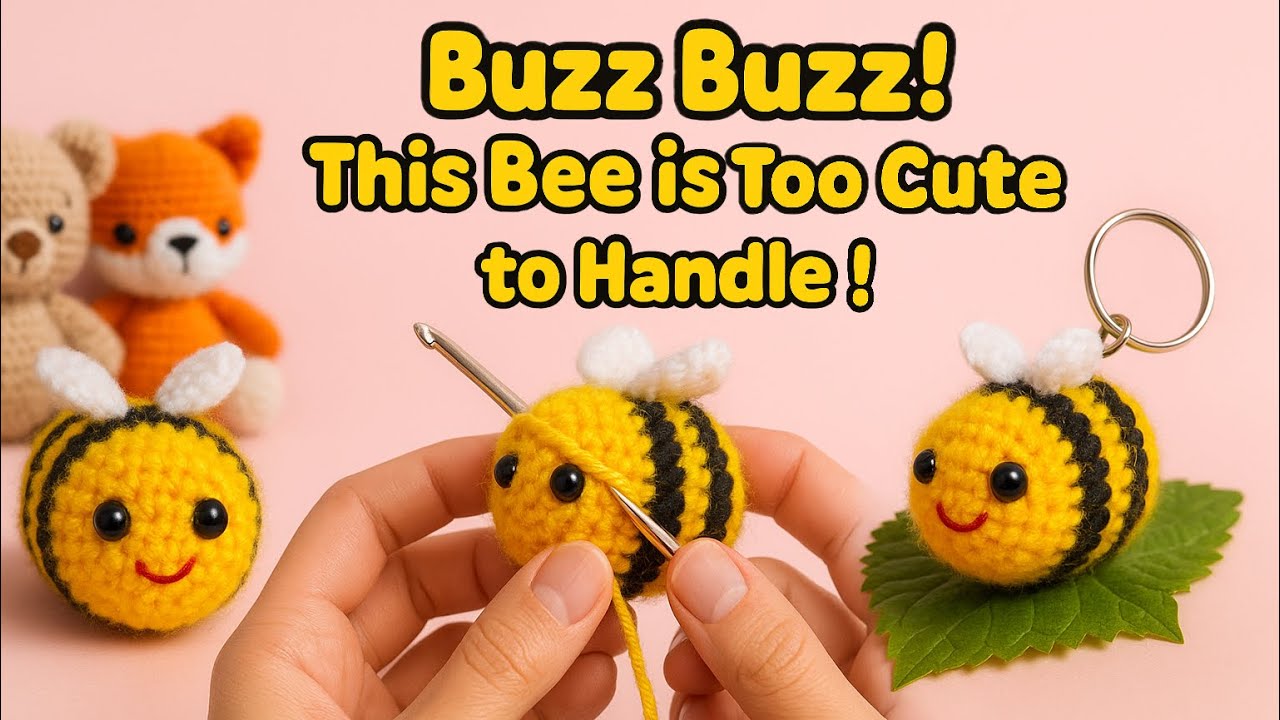 🐝 Bee Crochet Tutorial | Easy & Cute Amigurumi for Beginners