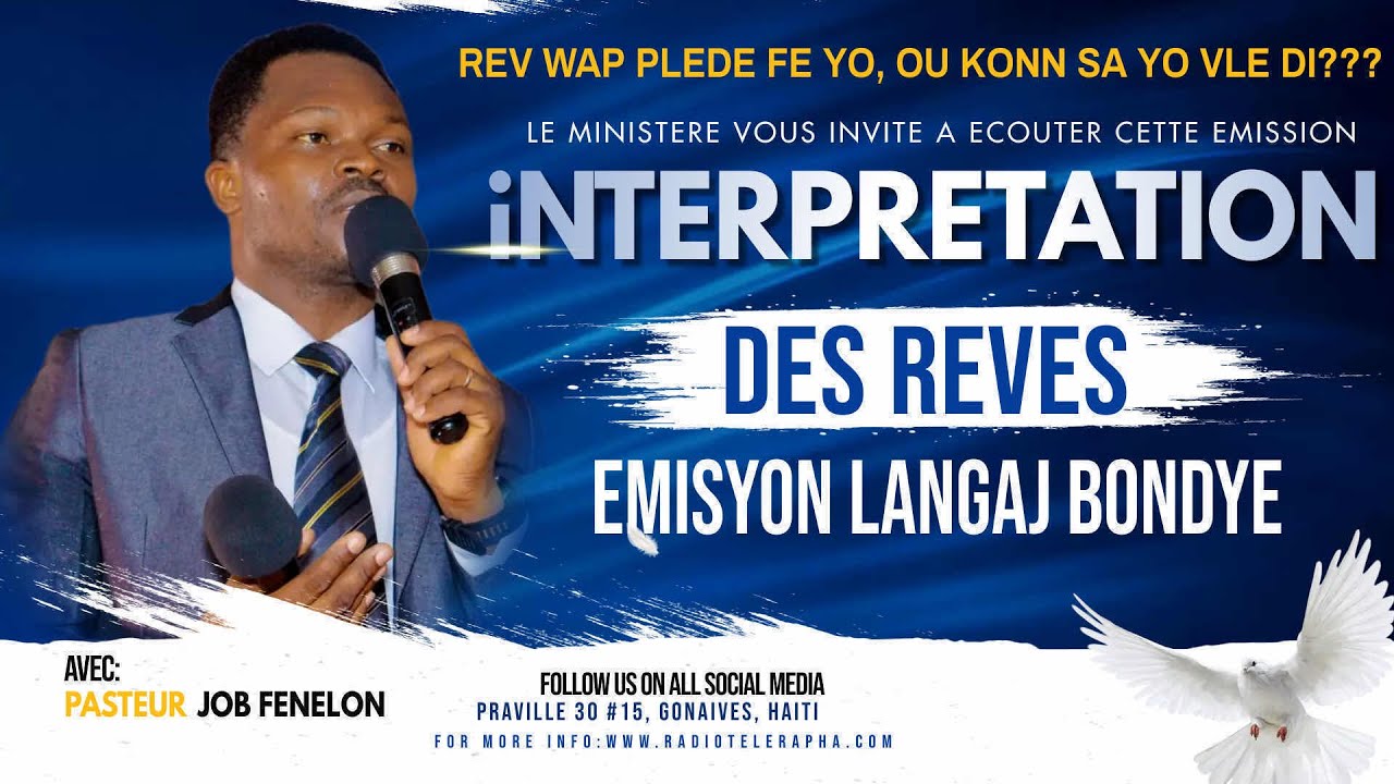 Interpretation chif 1 A20 emission language bondye samdi 10 02 2024 téléphone 9176830044.  37723457