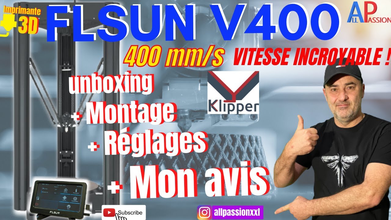 imprimante 3D FLSUN V400 TEST COMPLET - installation, amélioration, réglage, mon avis
