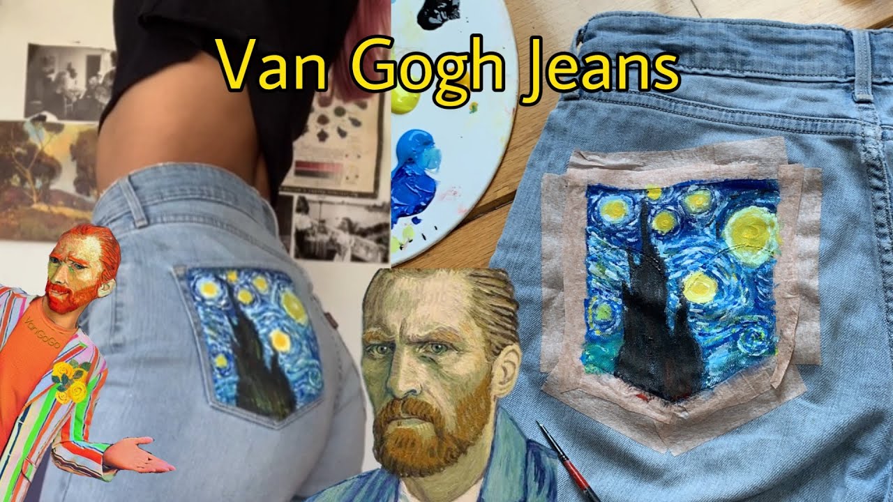 Pintando mis jeans al estilo Van Gogh