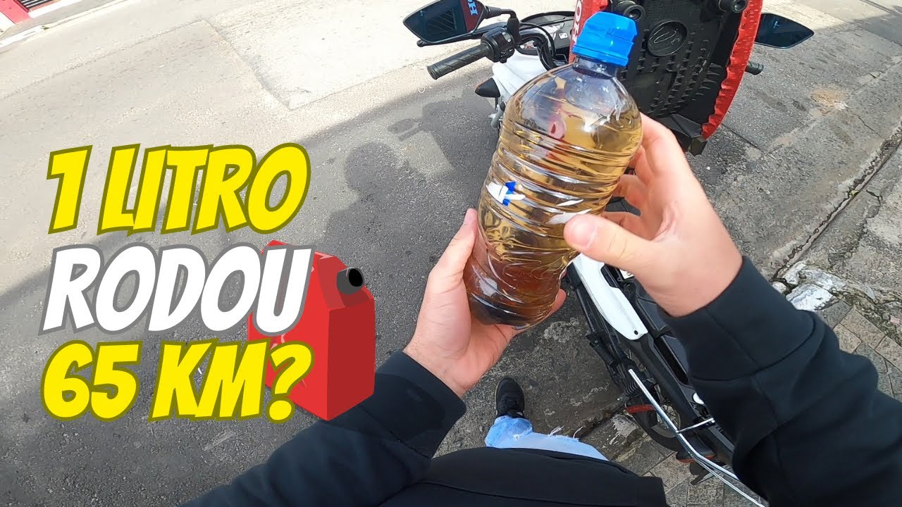 CONSUMO DA POP 110i COM 1 LITRO DE GASOLINA - CONSUMO REAL