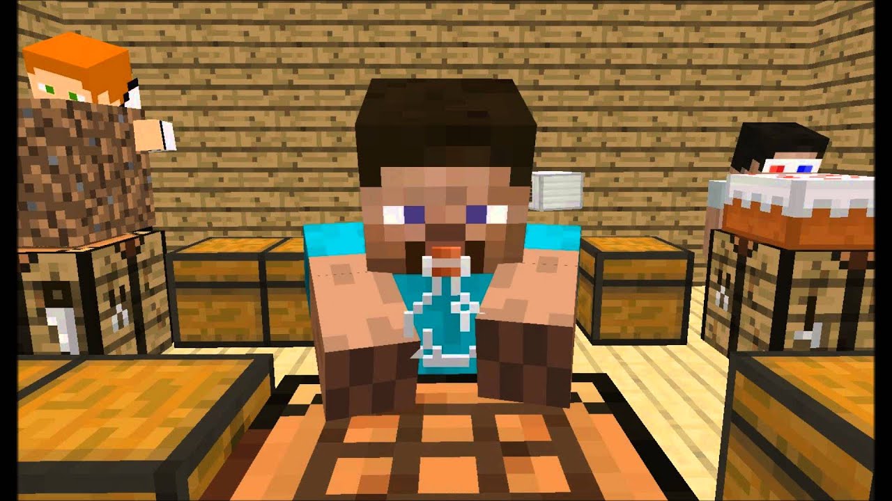 [Minecraft animation] Minecraft player School - Crafting