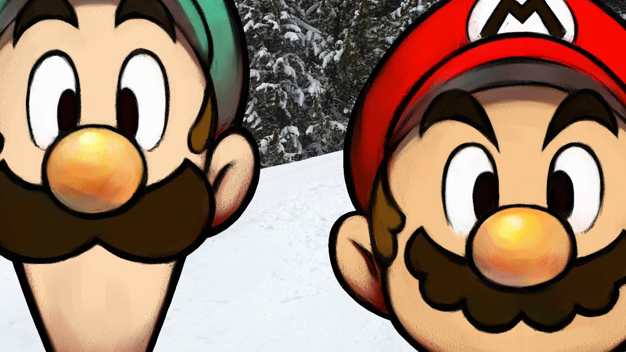 LUIGI VS MARIO - Carrera de Trineos Garrys Mod con Wily