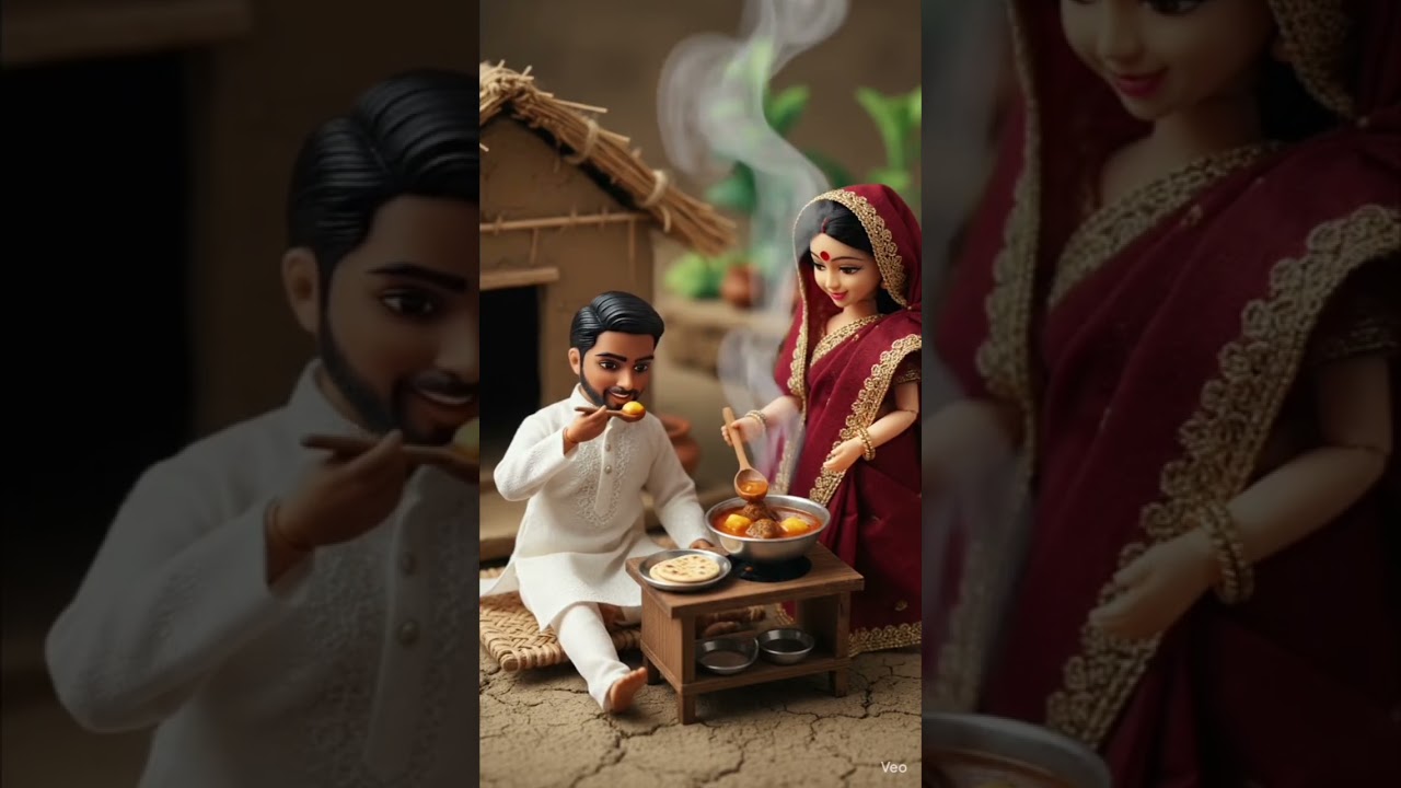 miniature doll making food #aivideo #doll