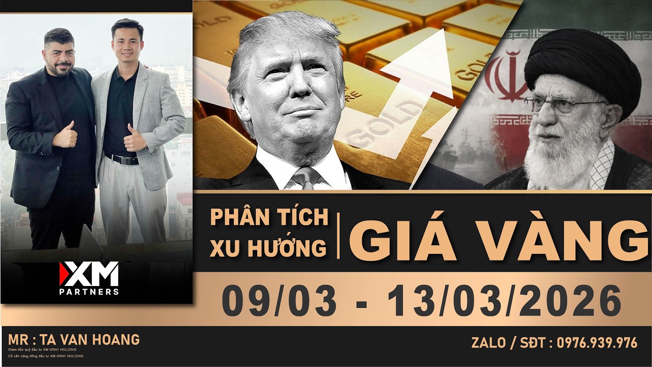 PHÂN TÍCH XU HƯỚNG GIÁ VÀNG TUẦN MỚI TỪ 09/03 - 13/03/2026