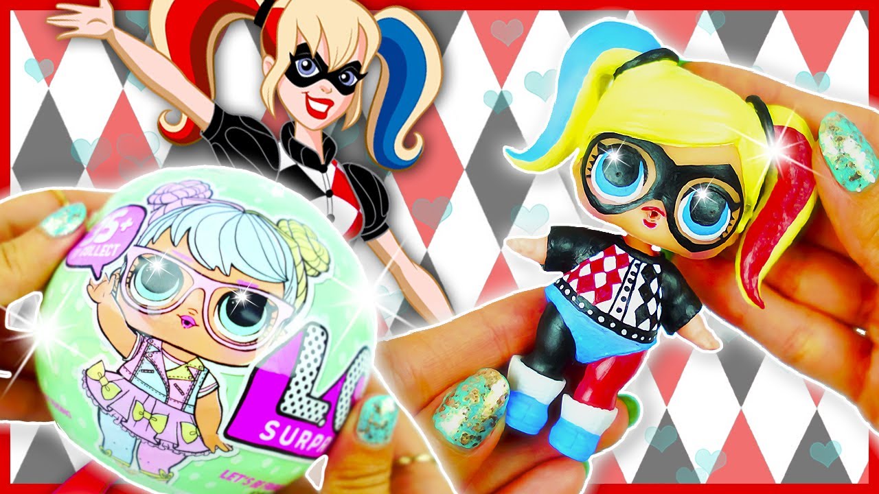 HARLEY QUINN LOL Surprise Custom Doll Series 2 DIY  | Toy Tutorial | Lil Outrageous Littles