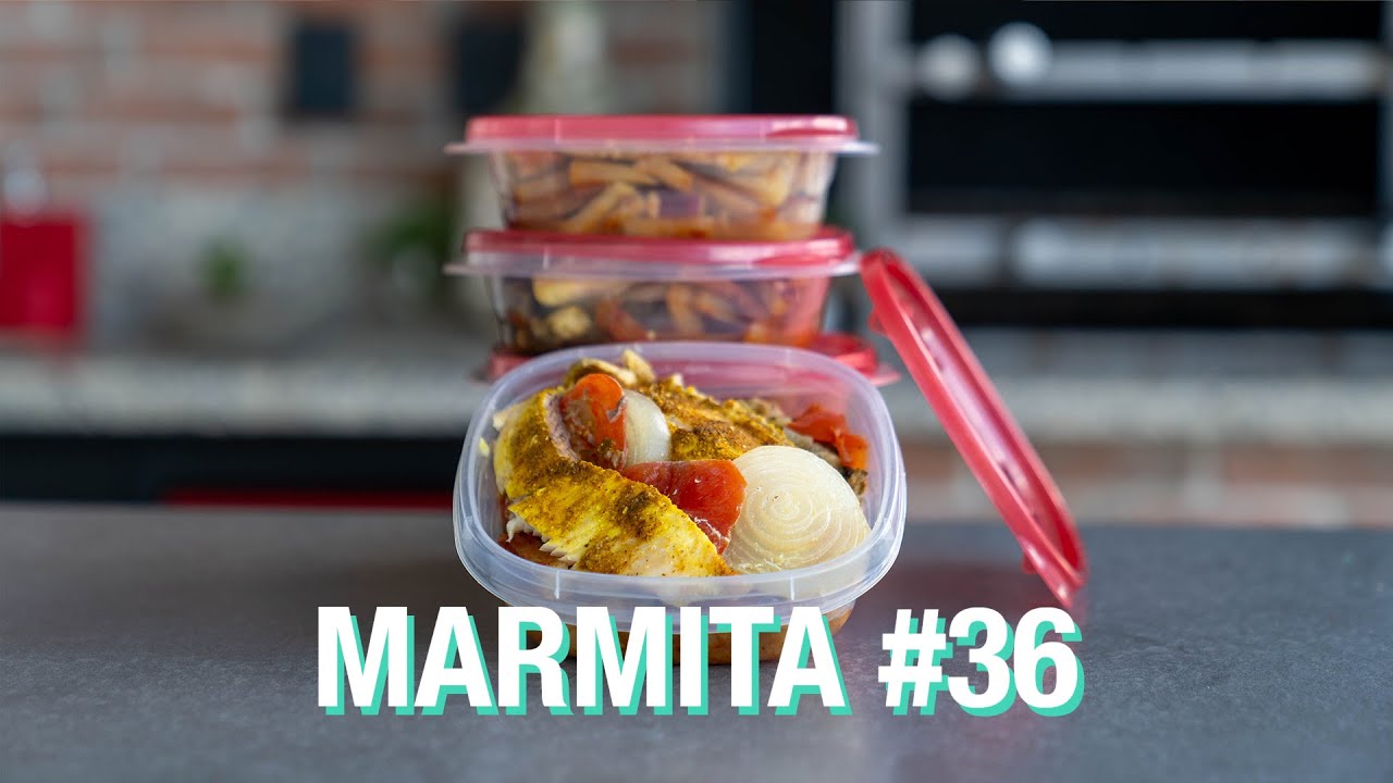 MARMITA FIT PARA A SEMANA super pr&aacute;tica | Receita #36 | Fil&eacute; de peixe com legumes e batata doce