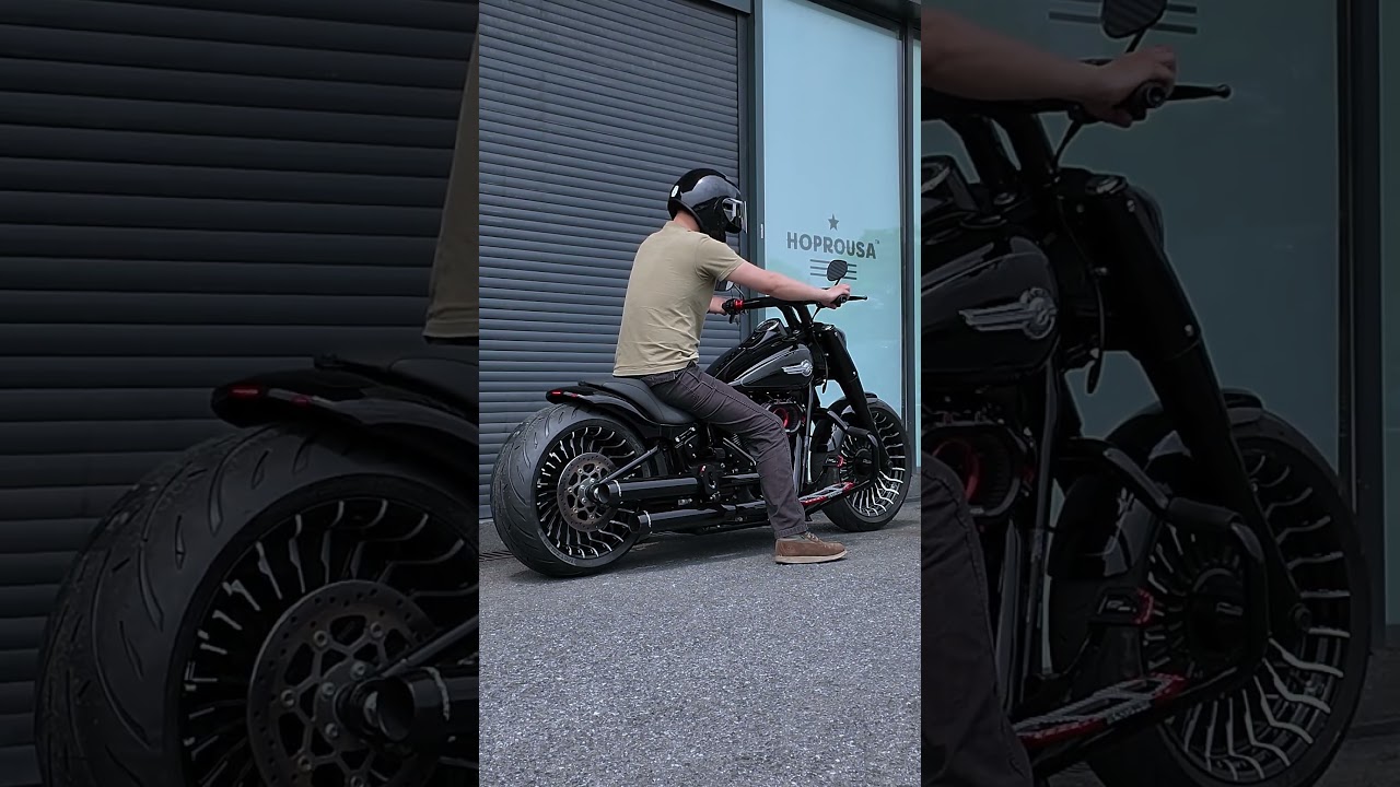 Harley Fatboy with Hoprousa Red Trim Custom Parts#hoprousa #harleydavidson #motorcycle #fatboy