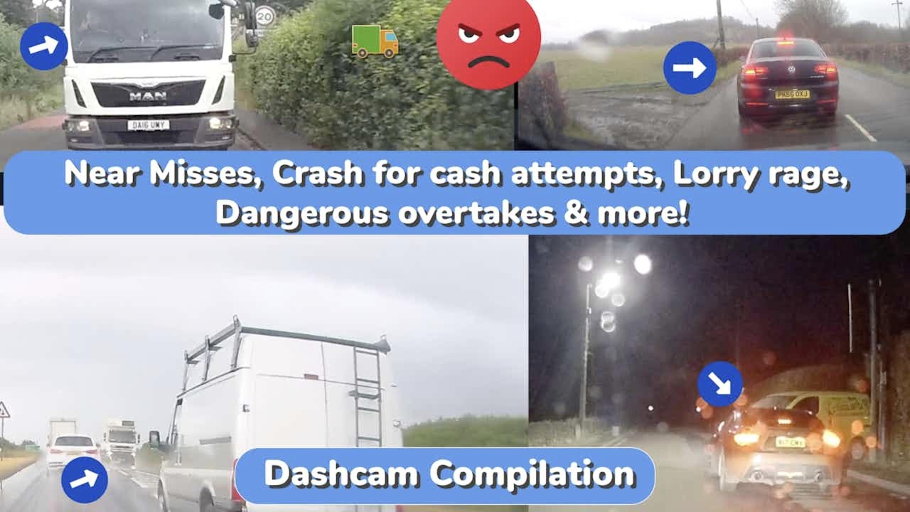 Crash-for-Cash Attempts, Road Rage & Dangerous Overtakes 😱 Dashcam Compilation
