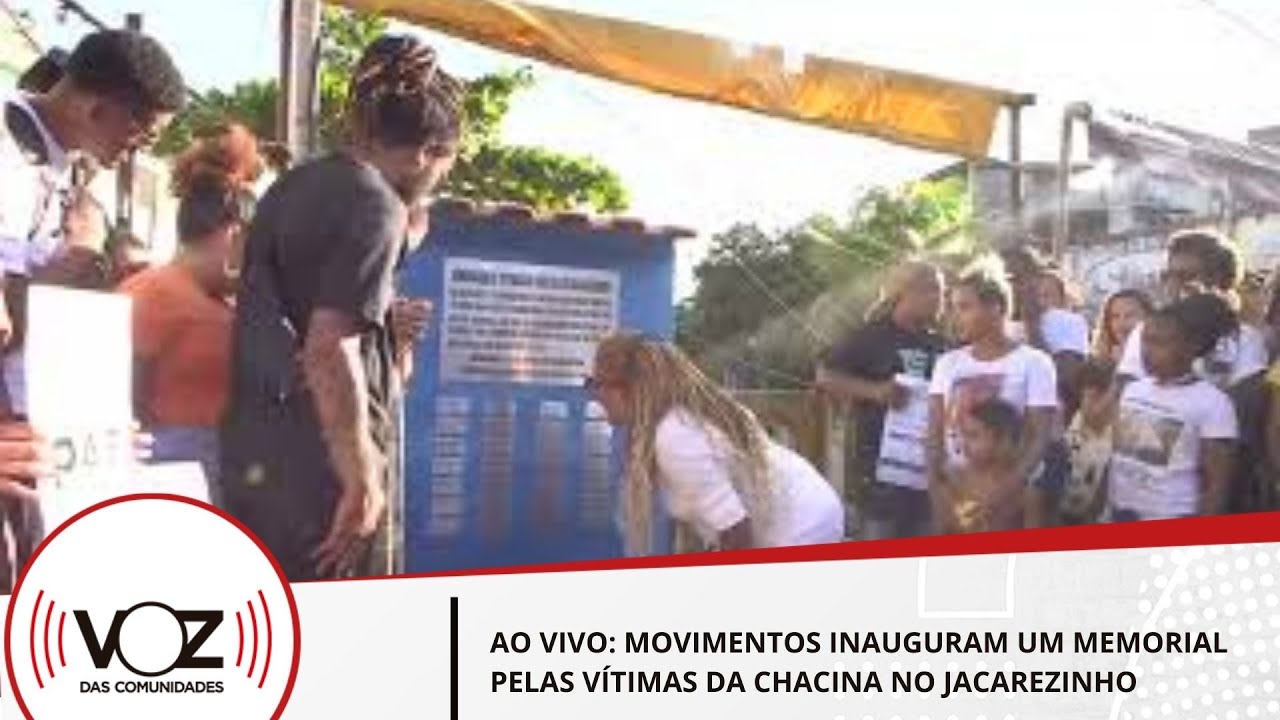 AO VIVO: Movimentos inauguram um memorial  pelas v&iacute;timas da Chacina no Jacarezinho que completa 1&hellip;