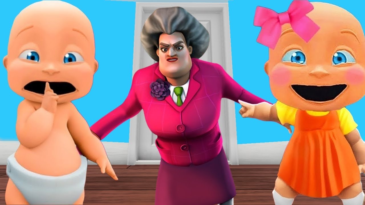 SCARY TEACHER BİZİ EVDE YAKALADI | WHO'S YOUR DADY