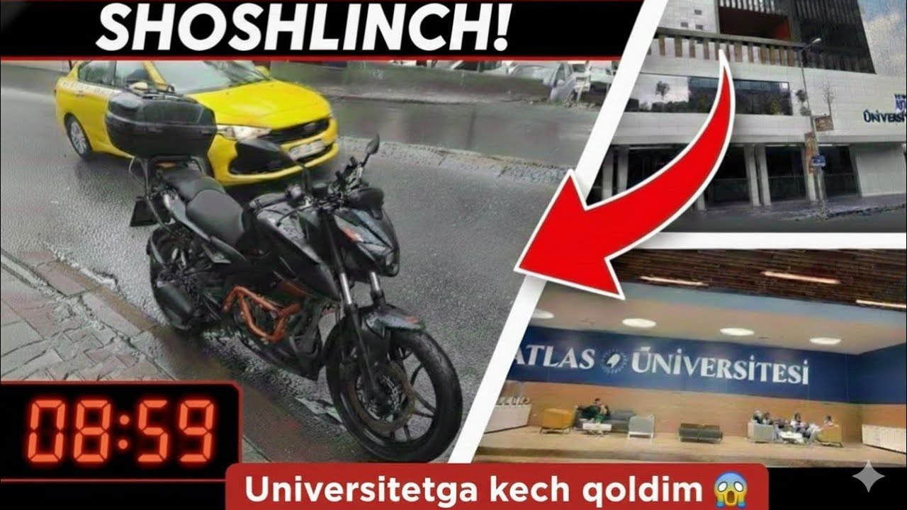  #Istanbul UNIVERSITETGA KECH QOLDIM! 😱 | Pulsar bilan vaqtga qarshi poyga! #motovlog
