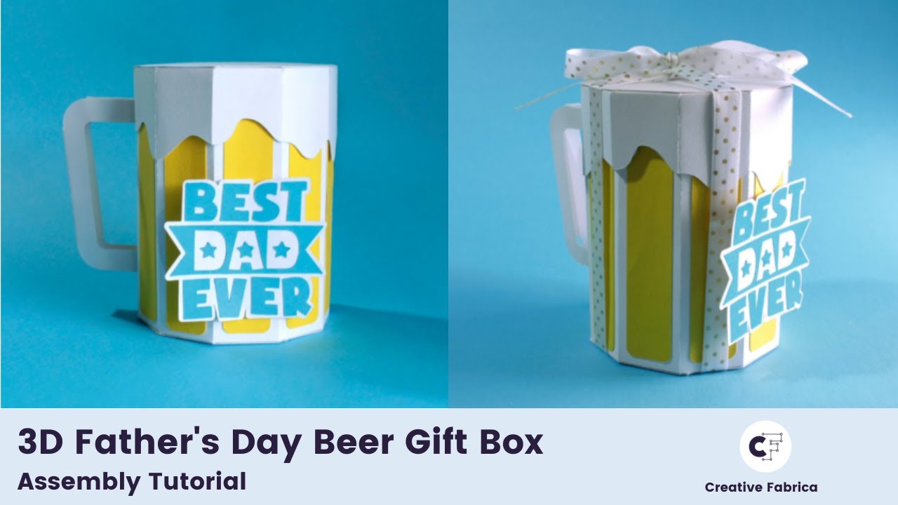 How to Create a 3D Beer Mug Gift Box from an SVG Template