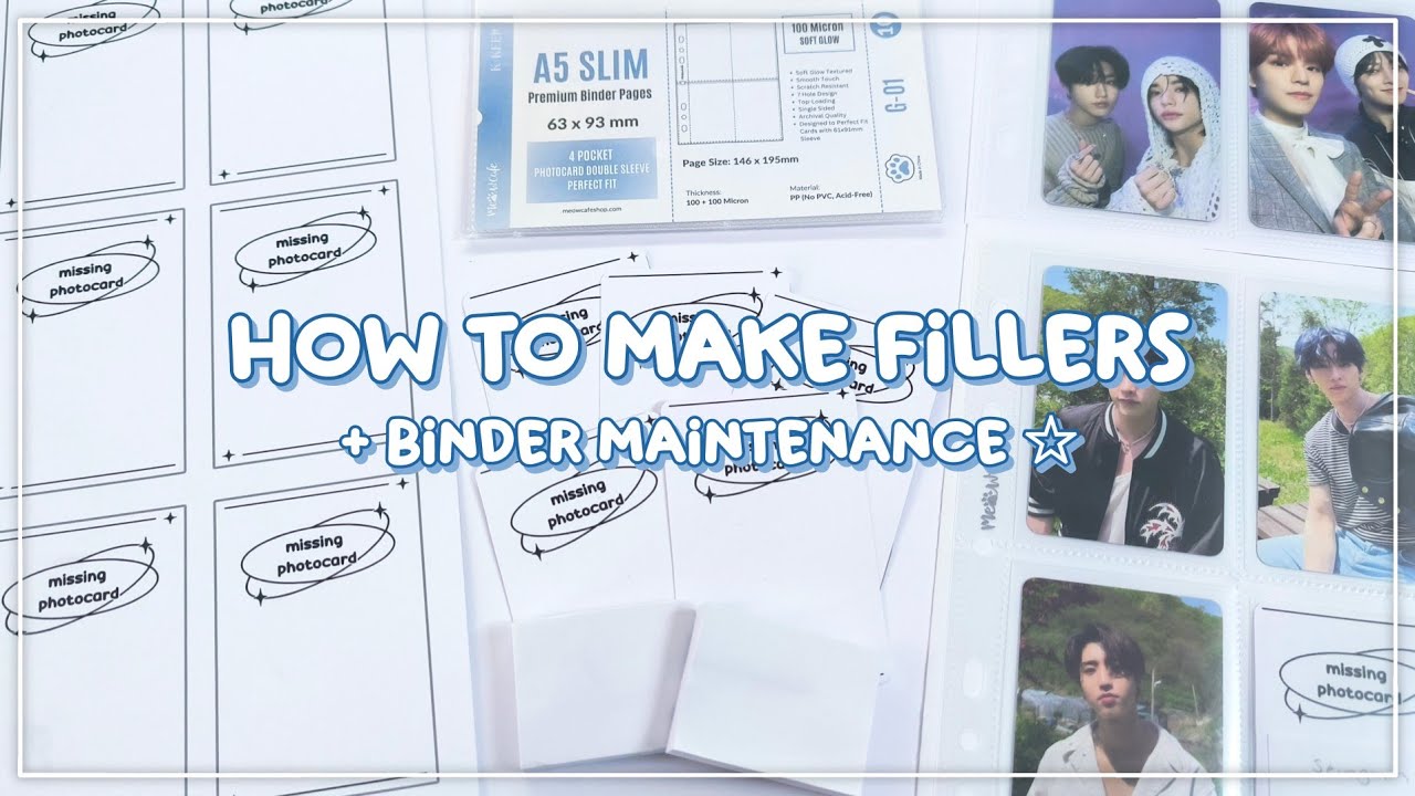 How to make your own high quality fillers!  ✧･ﾟ: super simple tutorial + doing binder maintenance