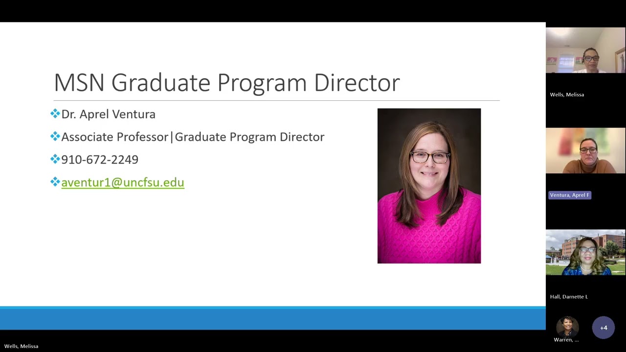 Virtual Graduate Information Session School of Nursing at Fayetteville State University