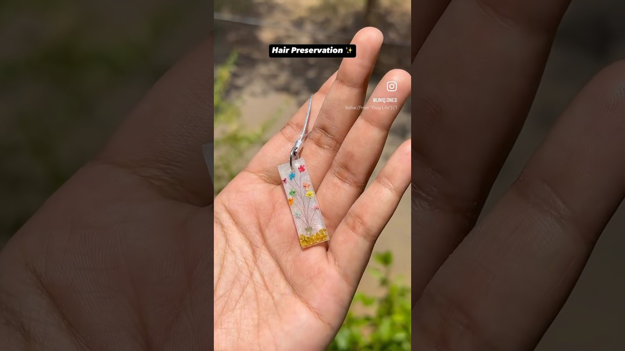 Preserving boyfriend's hair🫶✨#resinart #resinpreservation #hairpreservation #resinkeychain #love