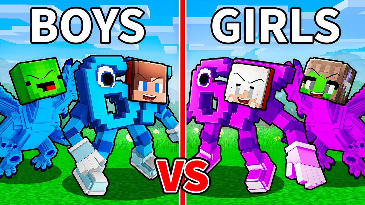 JJ and Mikey: BOYS vs GIRLS BRAINROT BATTLE in Minecraft - Maizen