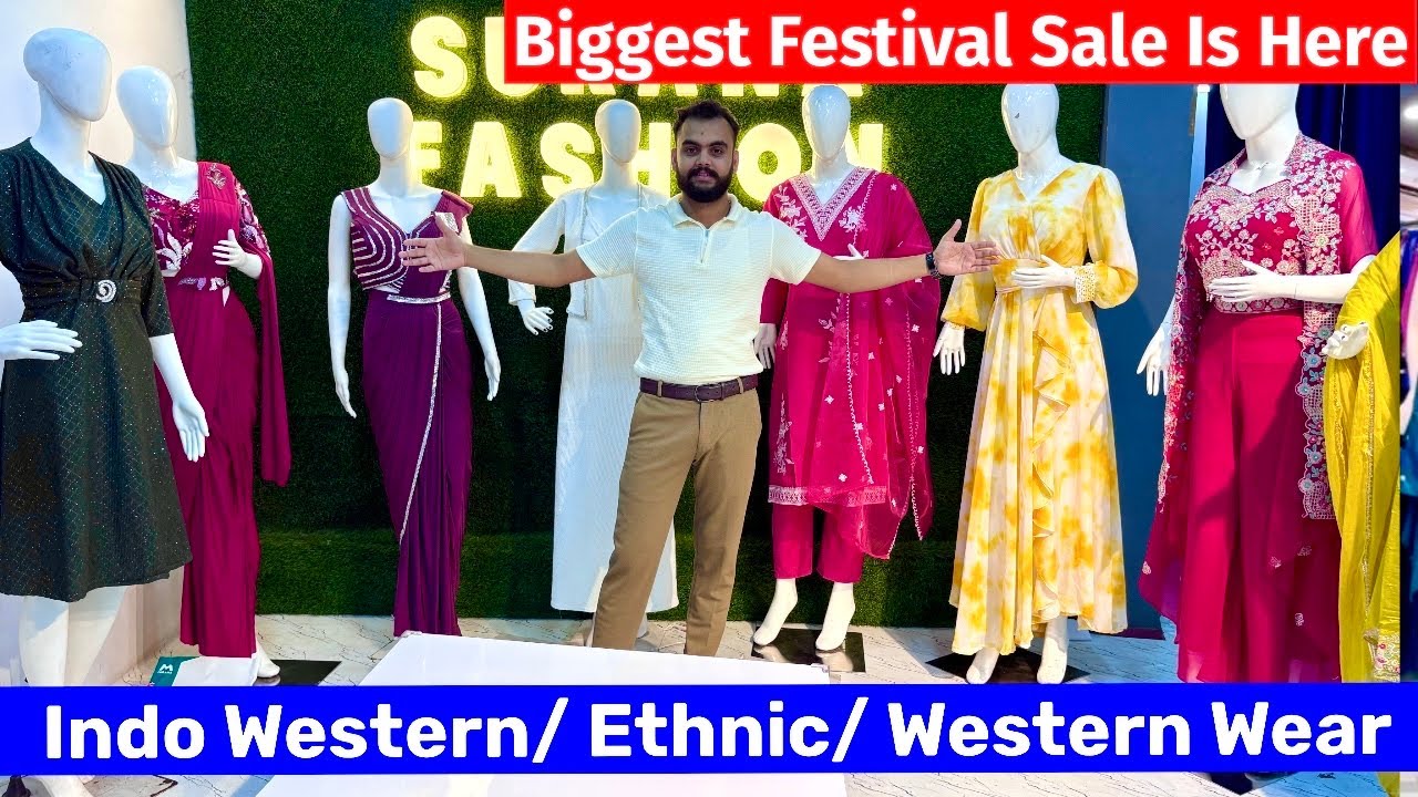 Indo Western Dress Wholesale Market in Kolkata l party wear dresses Women wholesale l Surana fashion
