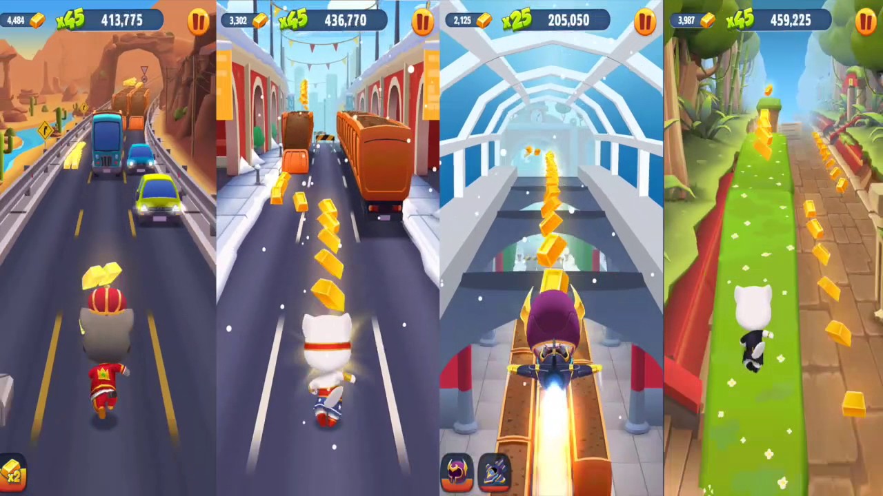 Talking Tom Gold Run ✔ Christmas Update Backwards Run 2