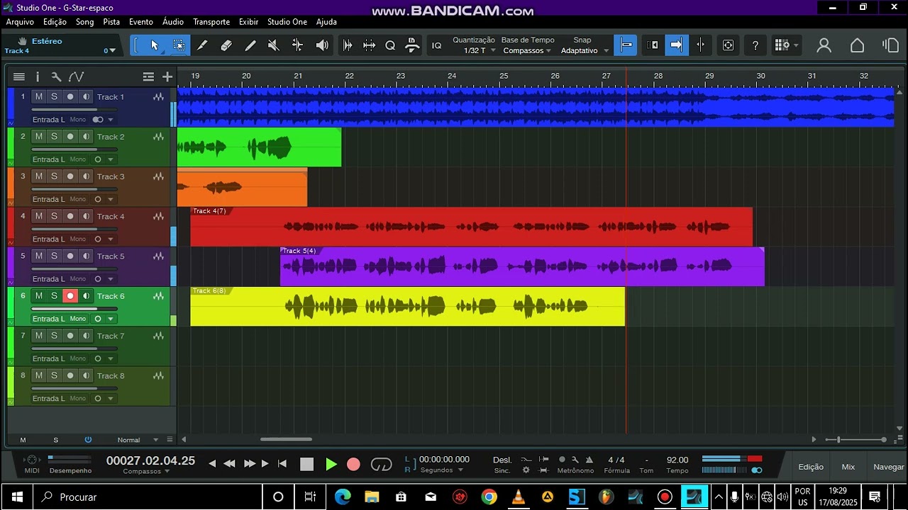 Sessão de gravação na música kizomba (Studio one)Parte 1