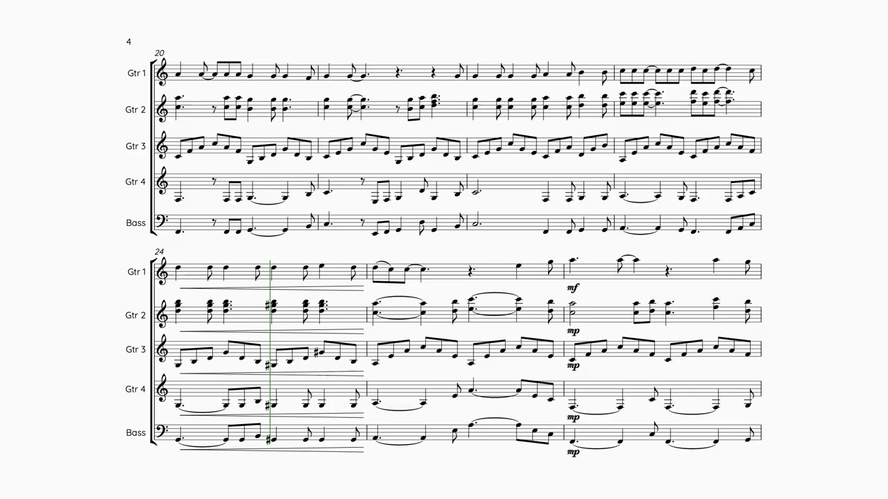Hallelujah - Guitar ensemble