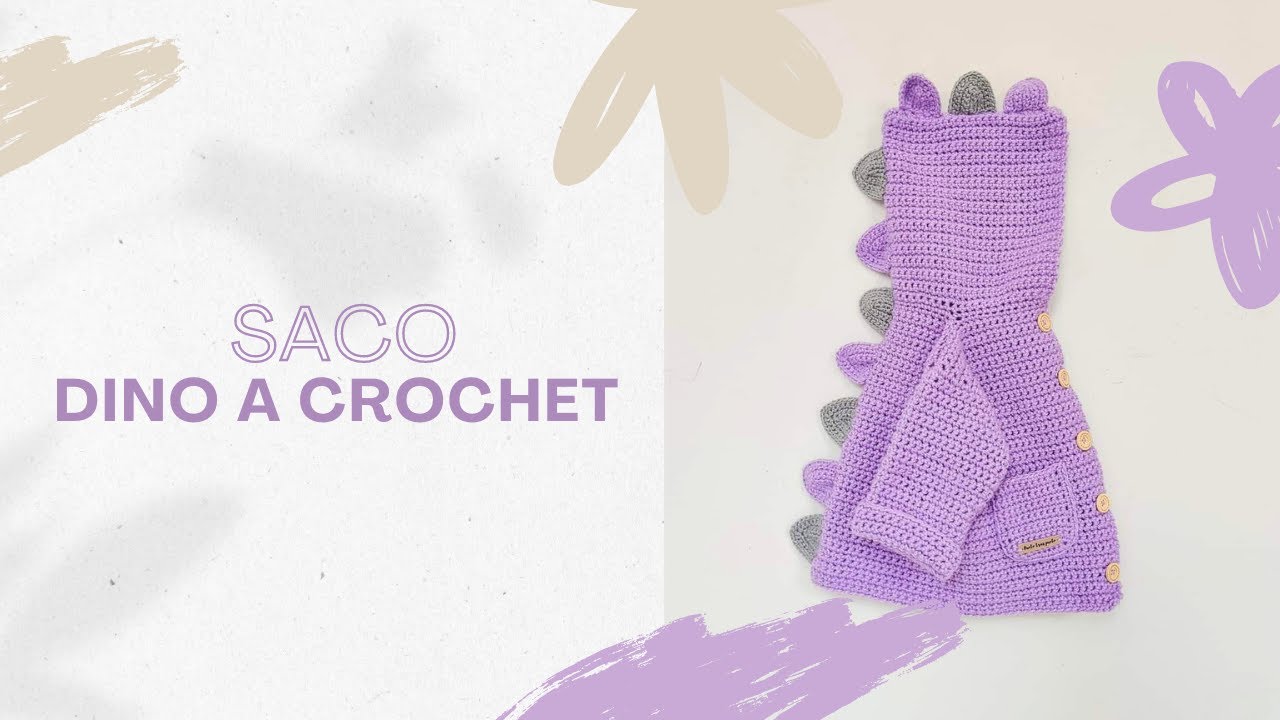 Saco Dino a crochet Talla 2
