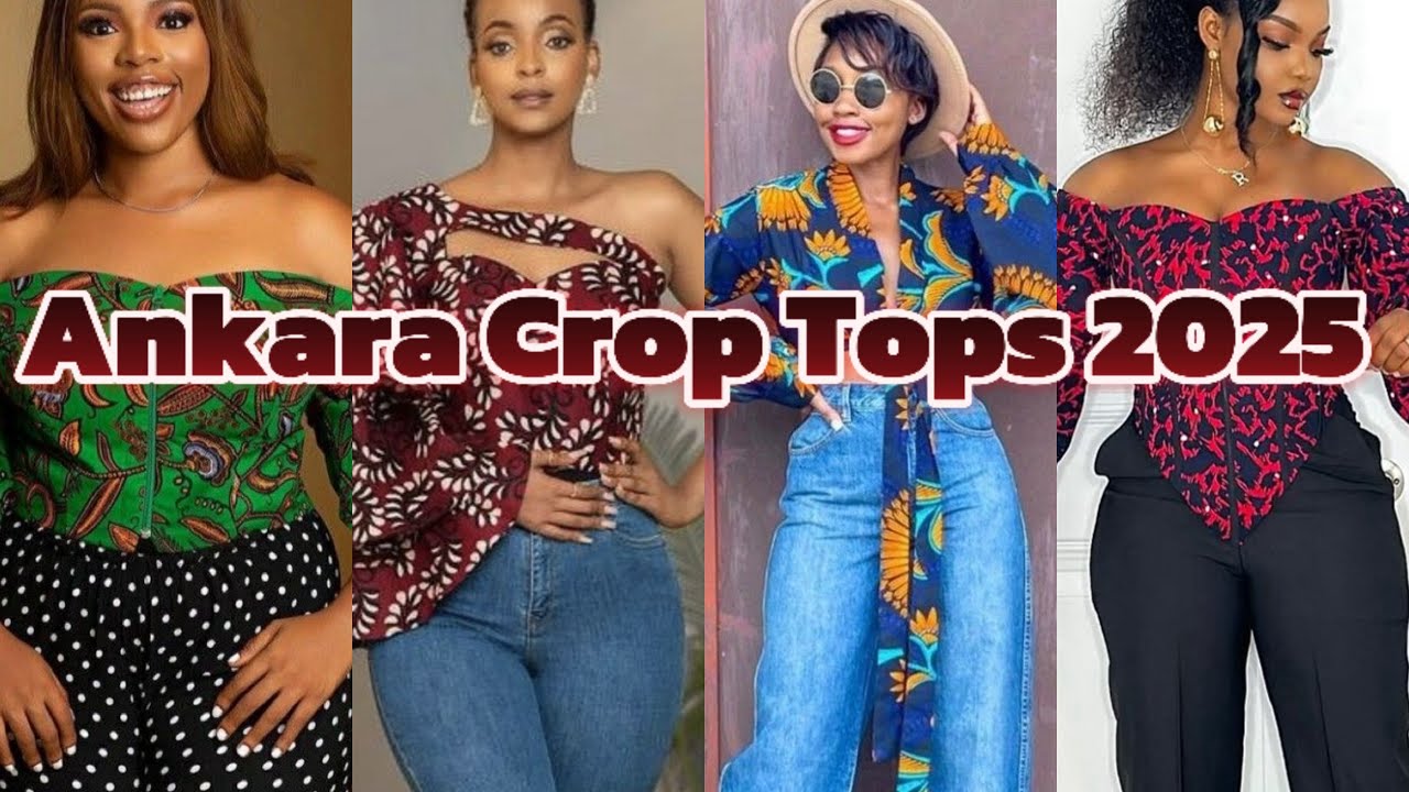ANKARA CROP TOP STYLES FOR LADIES 2025||ANKARA TOP TO ROCK ON TROUSER