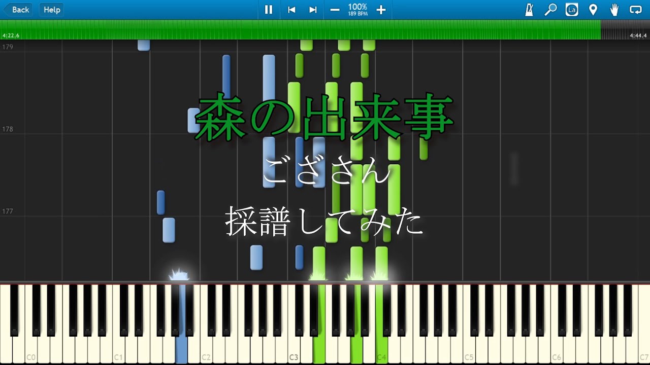 【ござさん】「森の出来事」採譜してみた