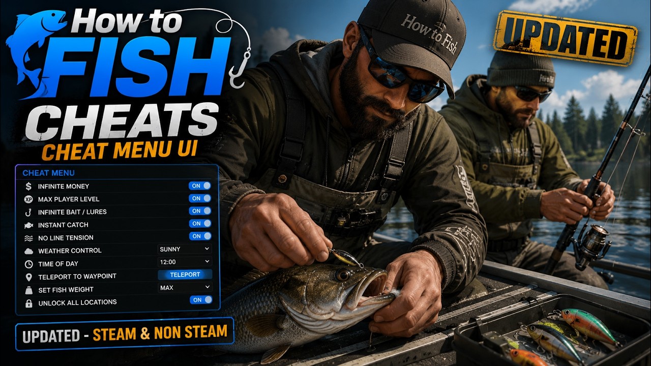 How to FIsh Cheats (Cheat Menu UI) UPDATED - Steam & Non Steam) -