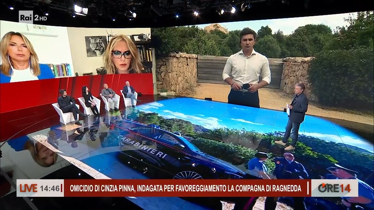 Cinzia Pinna, indagati per favoreggiamento compagna di Ragnedda e giardiniere - Ore 14 del 30/09/25