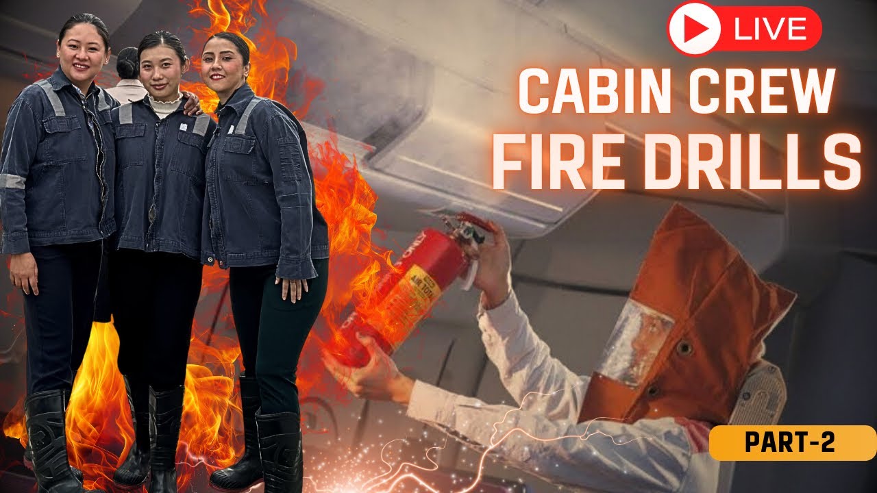 Fire Drill Training | Cabin Crew Safety Procedures 🔥 
