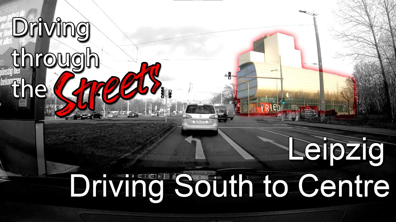 Leipzig Germany: South to Centre | Driving through | 4k 60fps ULTRA HD (UHD)
