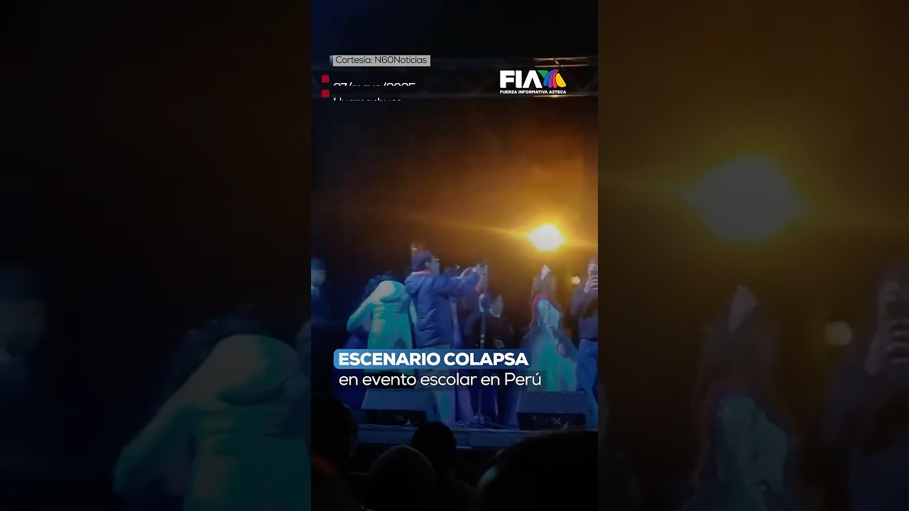 Escenario colapsa en evento escolar y deja al menos 12 heridos, en Per&uacute;