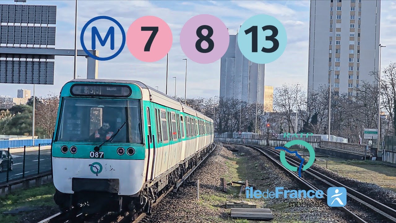 Les MF77 – Circulations sur 3 lignes du métro de Paris