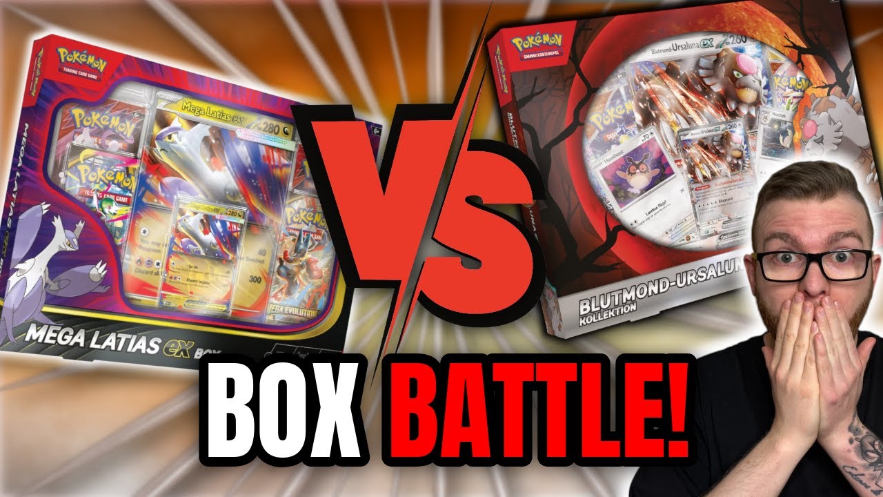 Welche Box ist besser? 🤔📦 Mega Latias Ex oder Blutmond Ursaluna EX Kollektion?💥Pokémon Box Battle