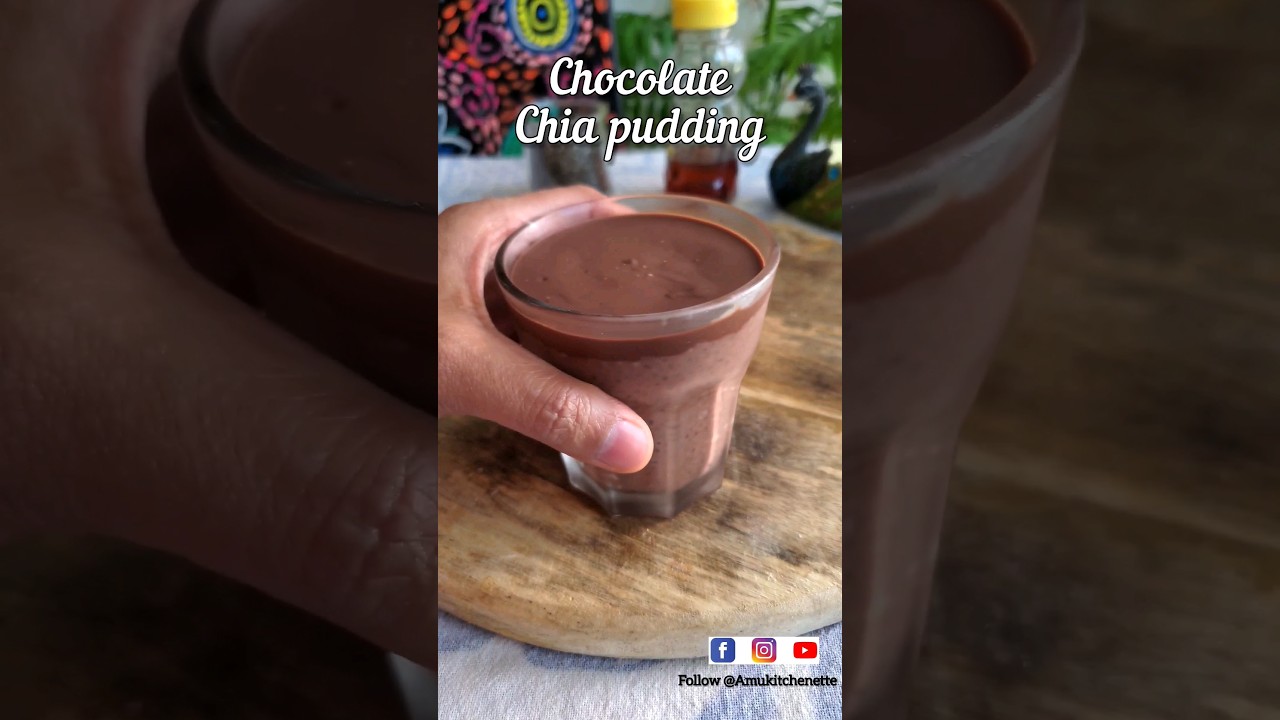 Chocolate Chia pudding | Chia seeds pudding | Healthy Dessert | Breakfast Recipe #yttrending #short