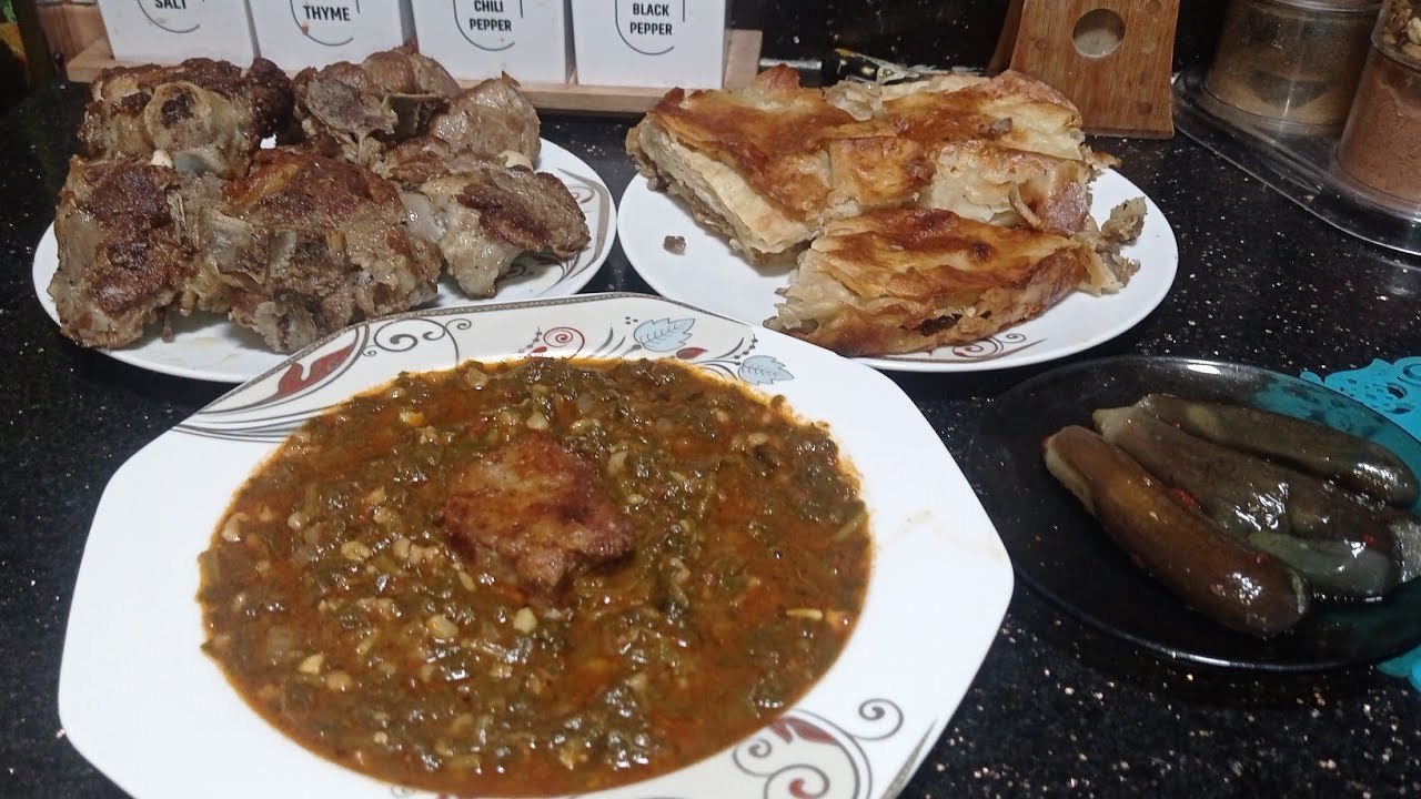 طريقة عمل السبانخ  باللحمة الضاني🍲😋