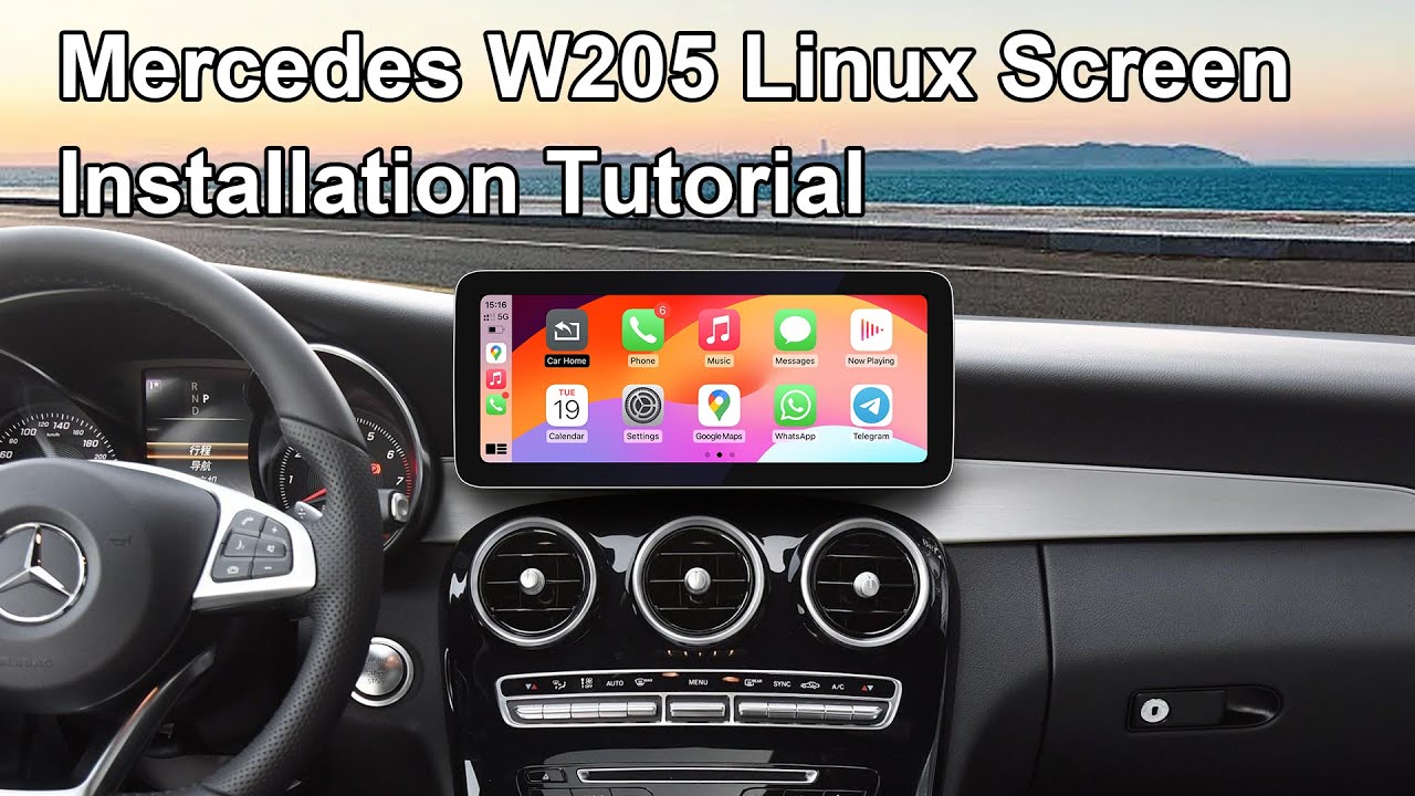 Upgrade your mercedes W205 C-Class car with a modern style Linux screen.