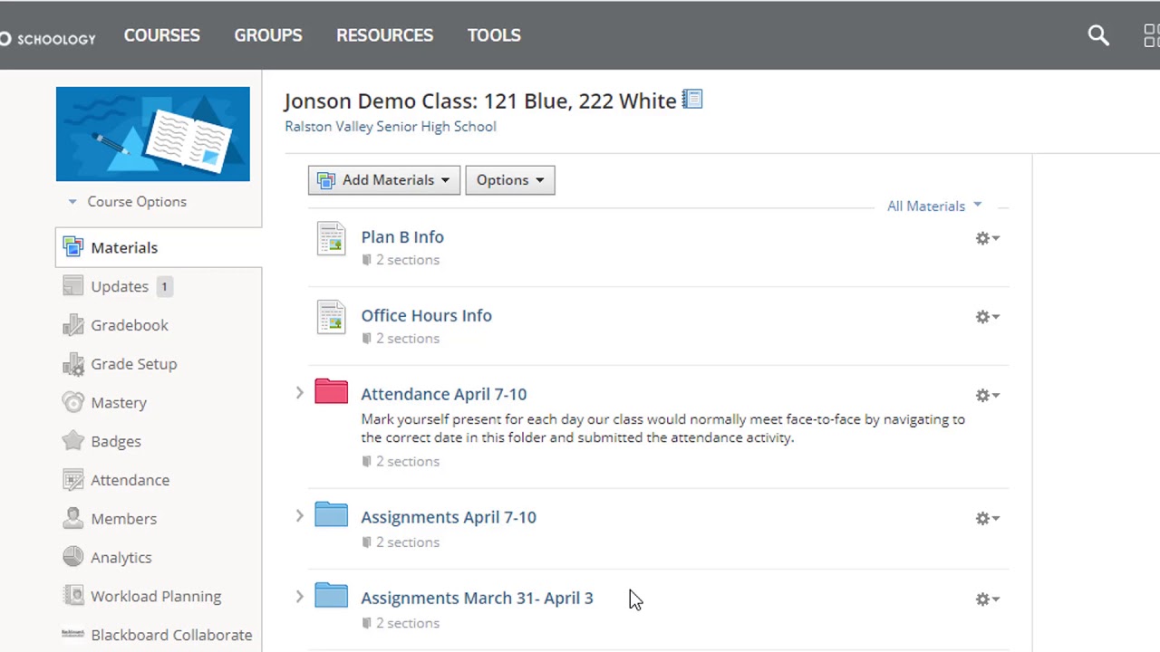 Highlighting Information in Schoology