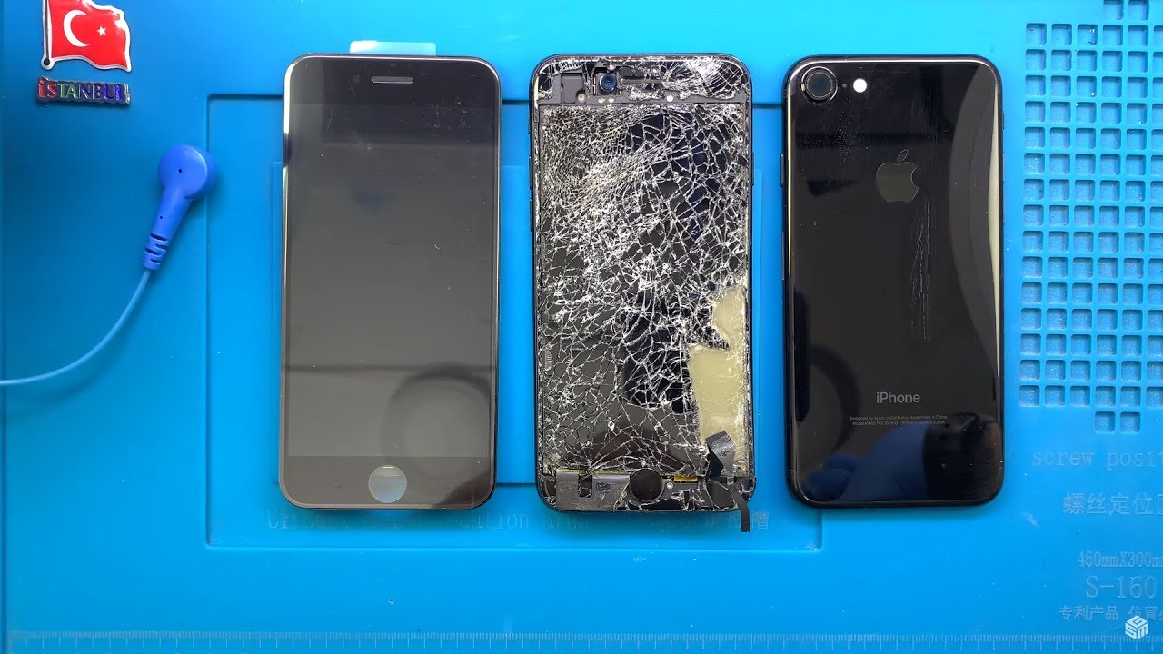 17. упал с пола !!! Замена экрана и корпуса iPhone 7 #iphone7
