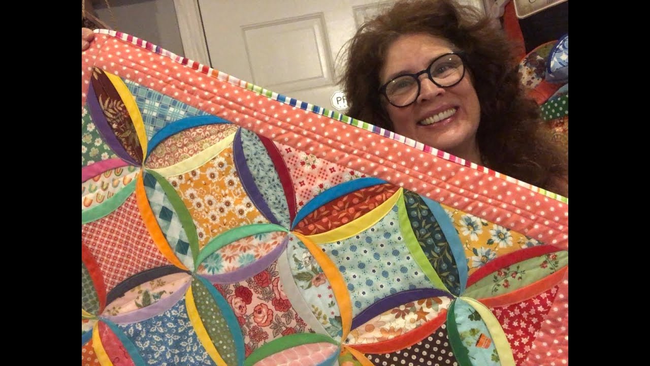 EASY (But not quick) Scrappy Mock Cathedral Windows Table Topper Tutorial - PART THREE