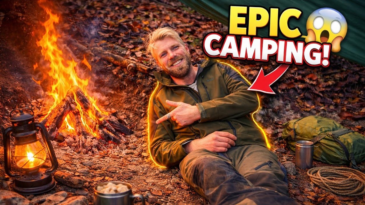 I Built a Fireplace in the Woods (Wild Camping Dugout Shelter, No Tent)