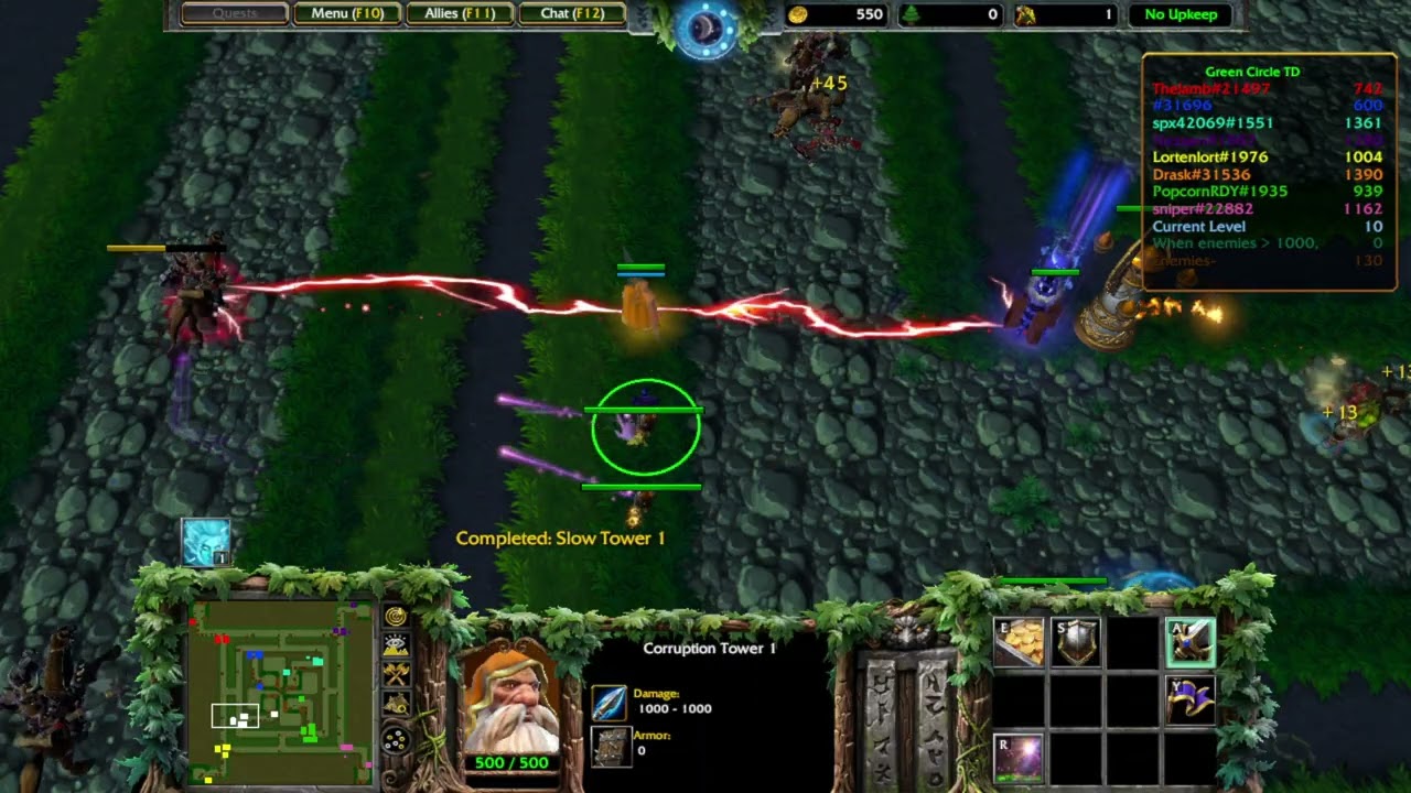 Warcraft 3 | Green Circle TD v9.9 &ndash; Noob Play with Ice Towers and the Consequences