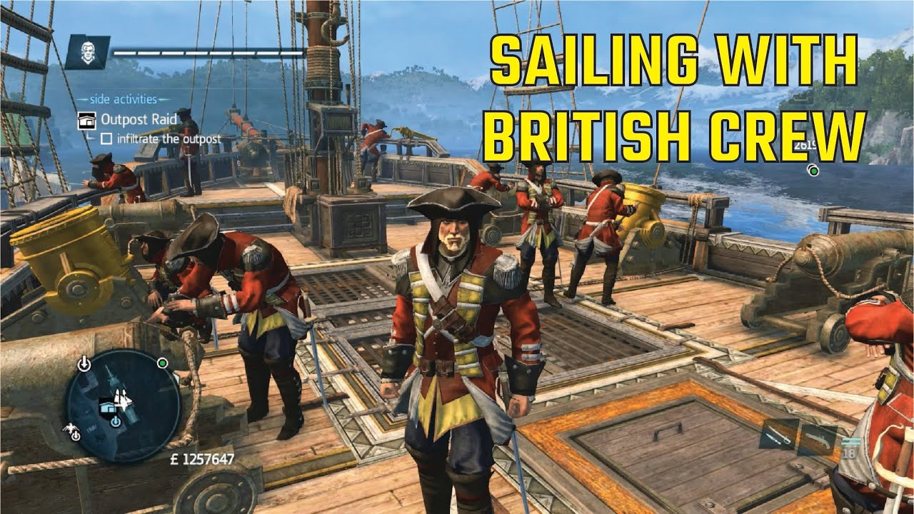 Assassin's Creed Rogue - Sailing with British Crew MOD Gameplay