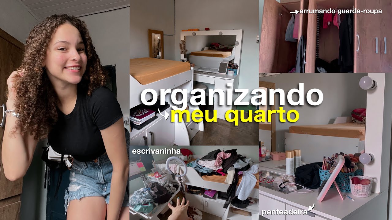 organizando o meu quarto | faxina, penteadeira, guarda-roupa, escrivaninha✨