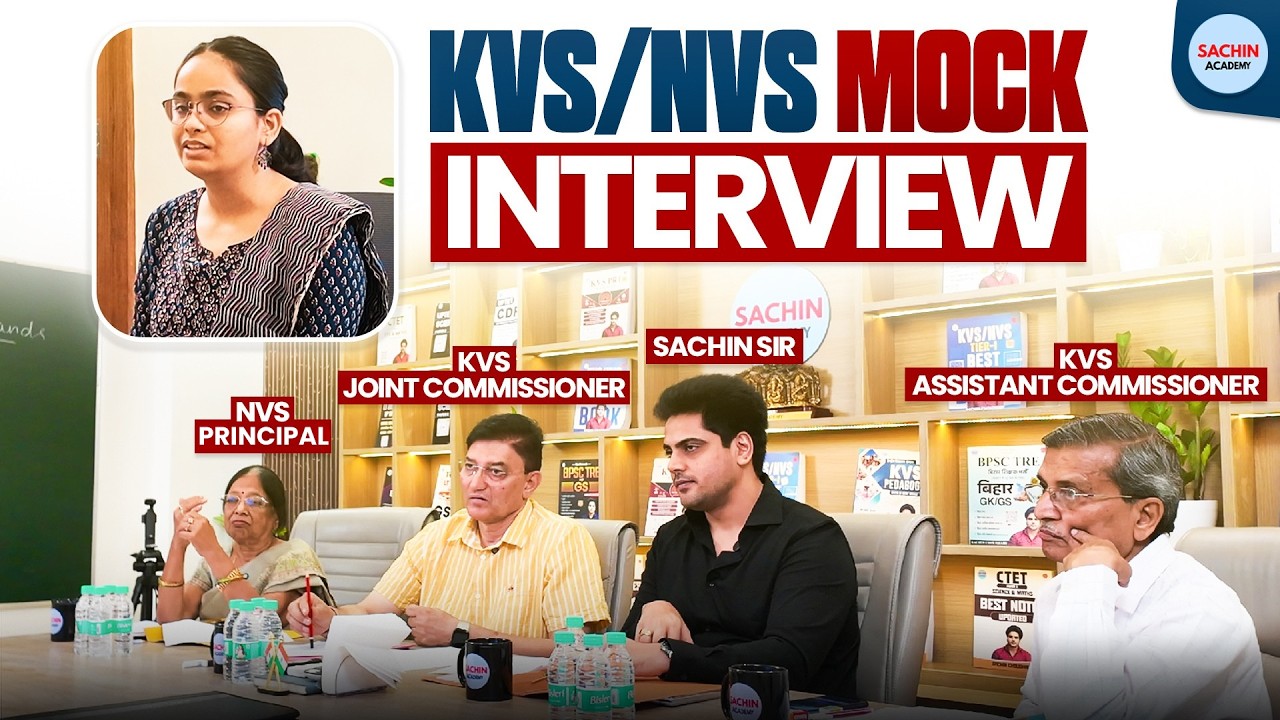 KVS NVS Mock Interview by Sachin Academy Live 1:30pm | Real Panel Experience