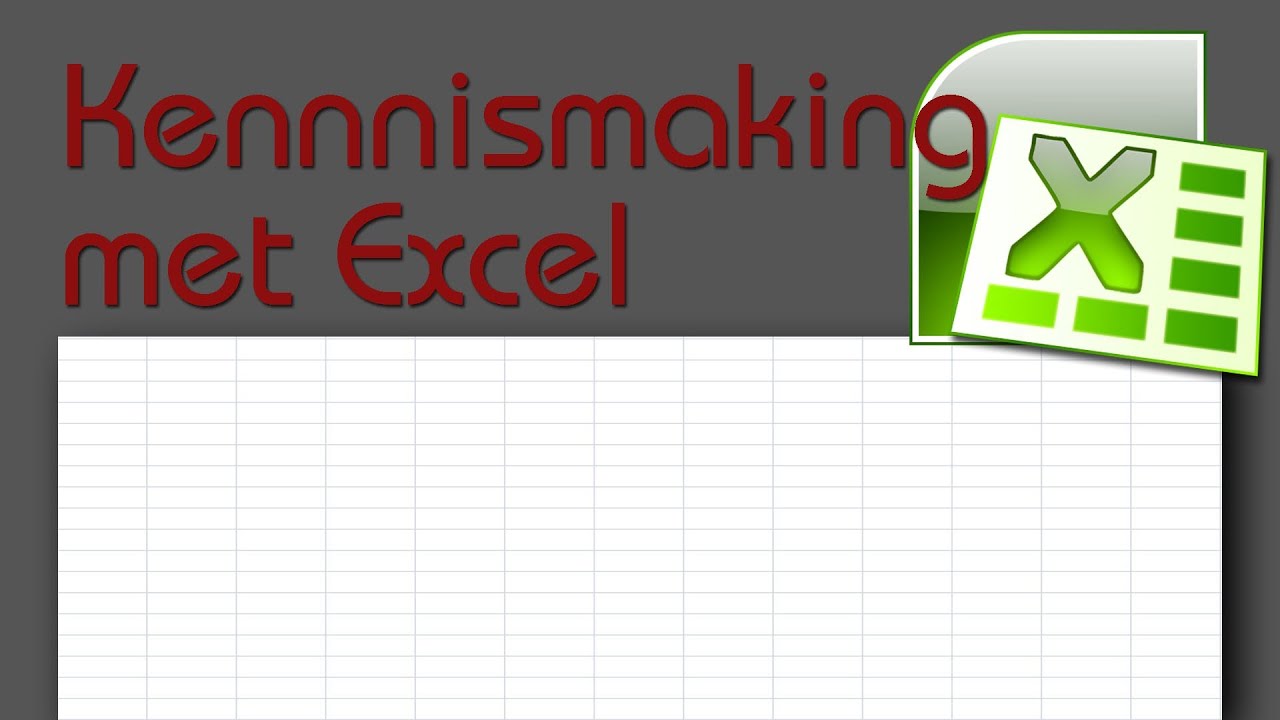 Cursus Excel Les 1: Kennismaken met Excel