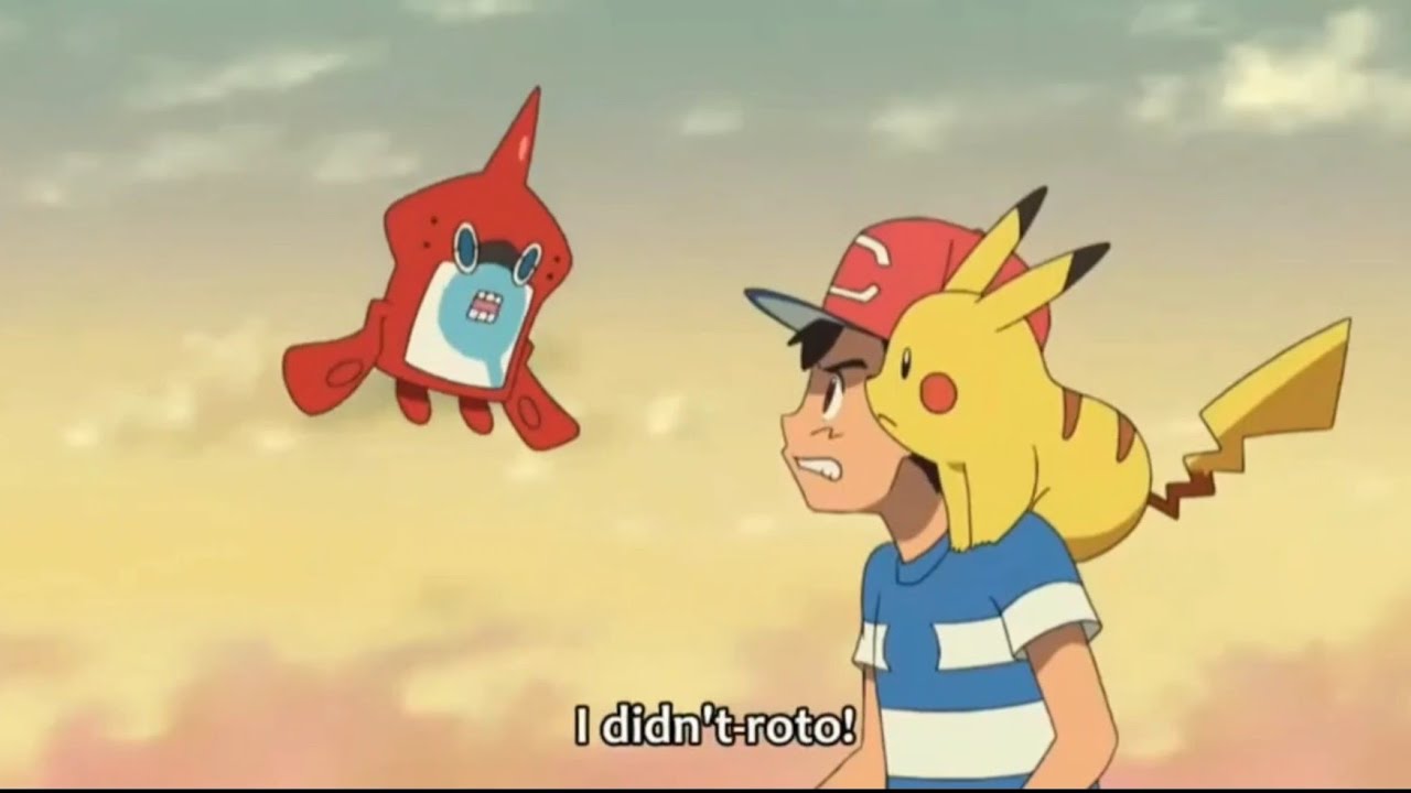 Ash And Rotom Cute And Adorable Fight