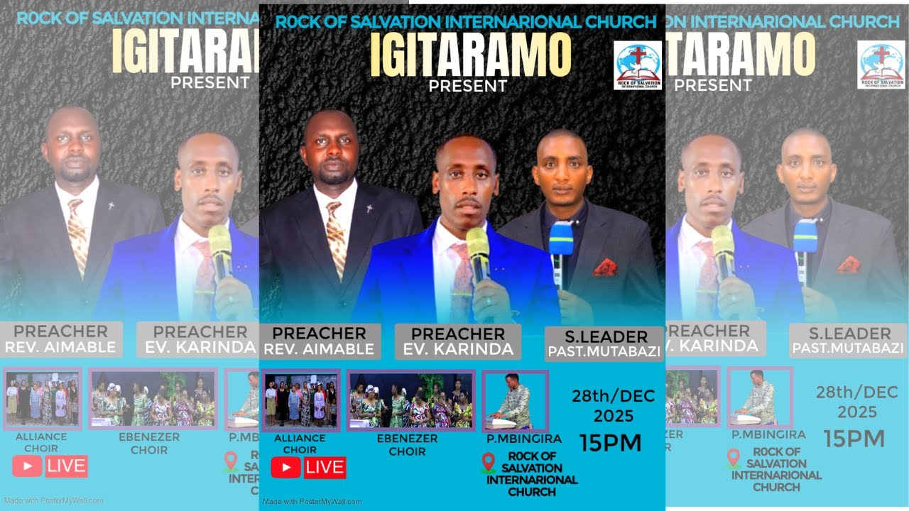 LIVE// SUNDAY  SERVICE IGITARAMO MURI  ROCK OF SALVATION INTERNATIONAL CHURCH 28/12/2025.