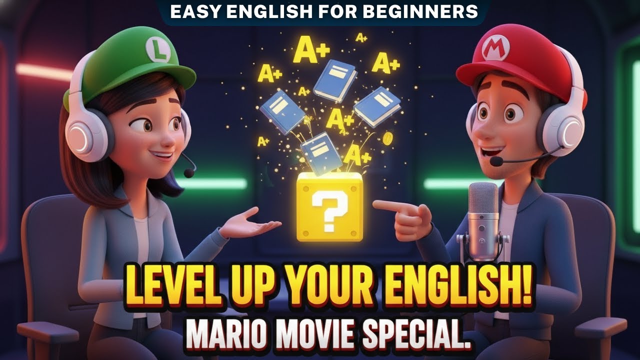 Level Up! Learn English with The Super Mario Bros. Movie - English Podcast